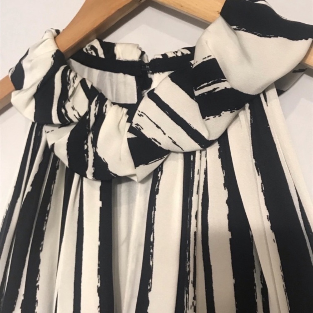 RACHEL ZOE Muse Striped Ruffle Halter Dress - Picture 6 of 9